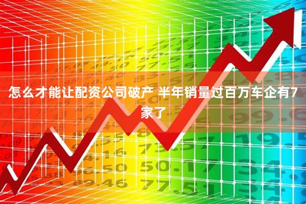 怎么才能让配资公司破产 半年销量过百万车企有7家了