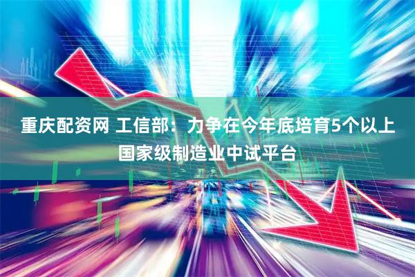 重庆配资网 工信部：力争在今年底培育5个以上国家级制造业中试平台